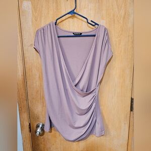 BloomChic Soft Purple Draped Blouse